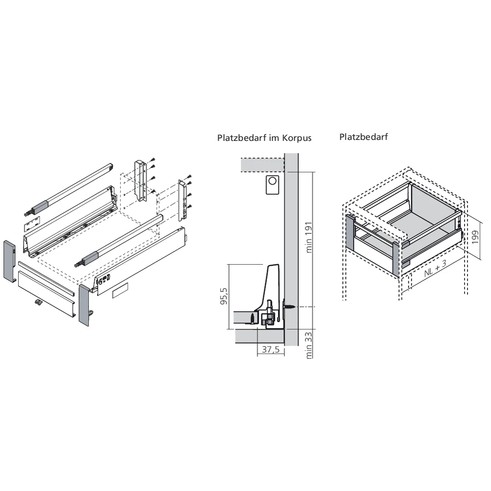 Kit d'attaches façade à l'anglaise antaro hauteur D et DK