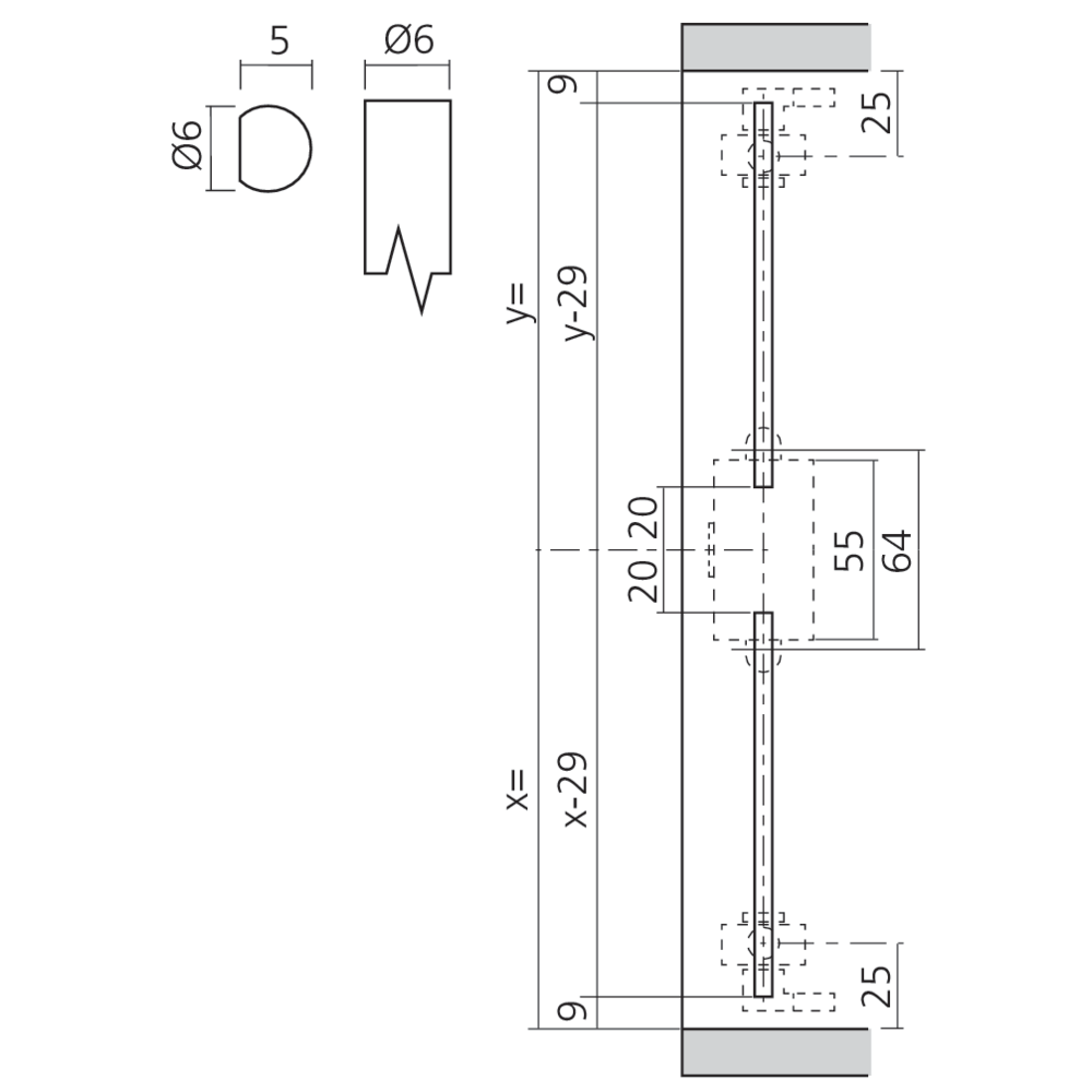 Tringle Ø6 mm