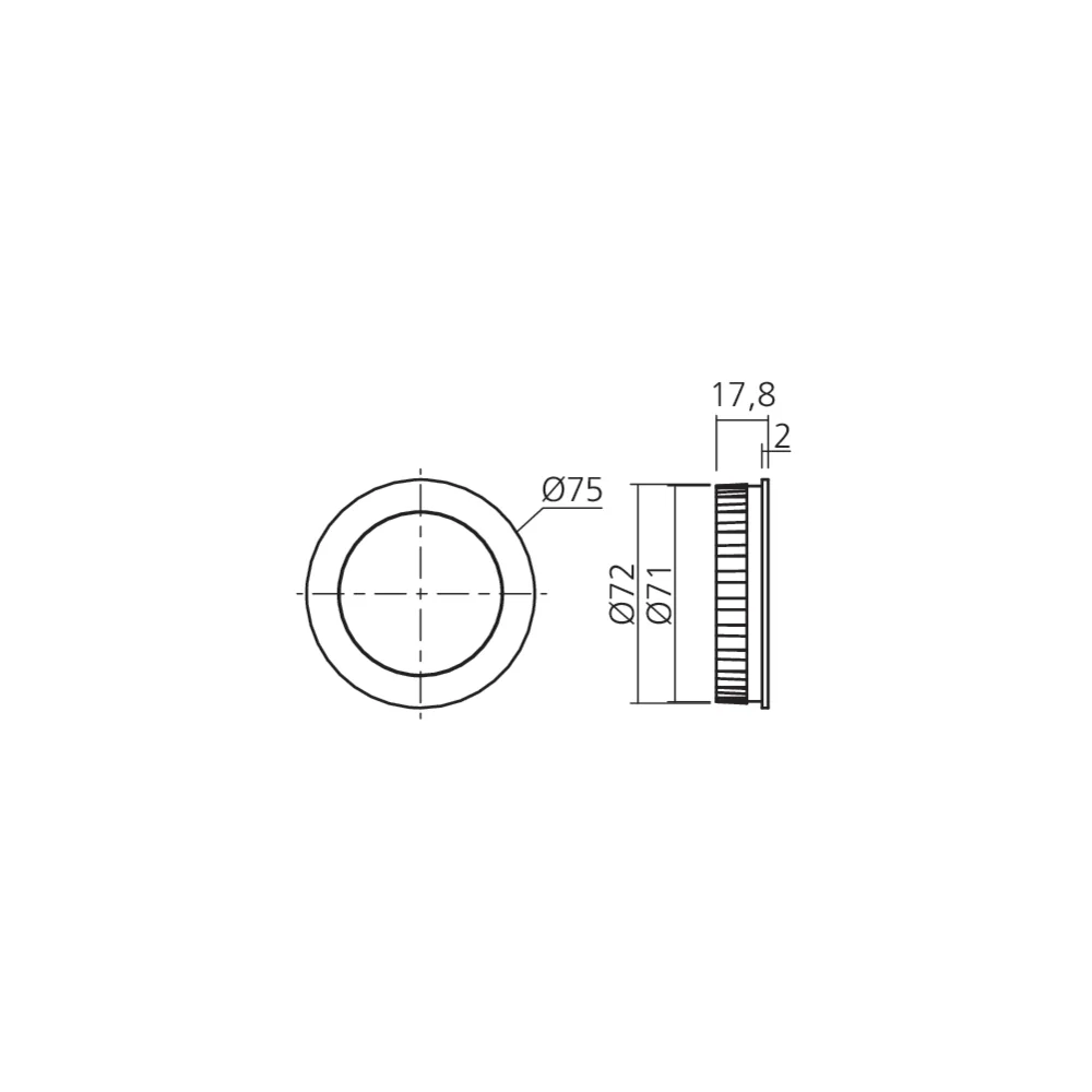 Poignée cuvette ronde magnétique