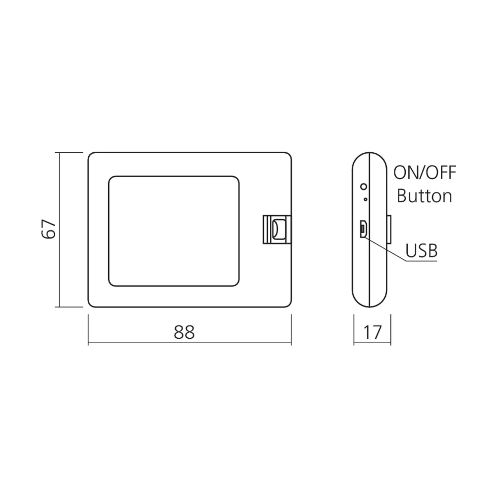 Spot rectangulaire rechargeable Easy