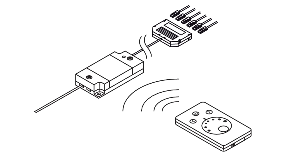 Télécommande blanc ajustable
