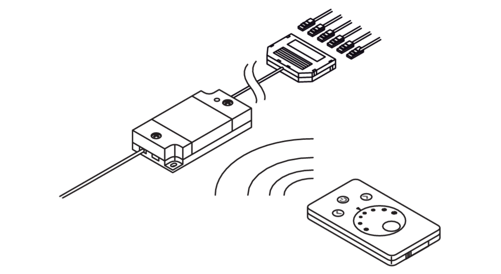 Télécommande blanc ajustable