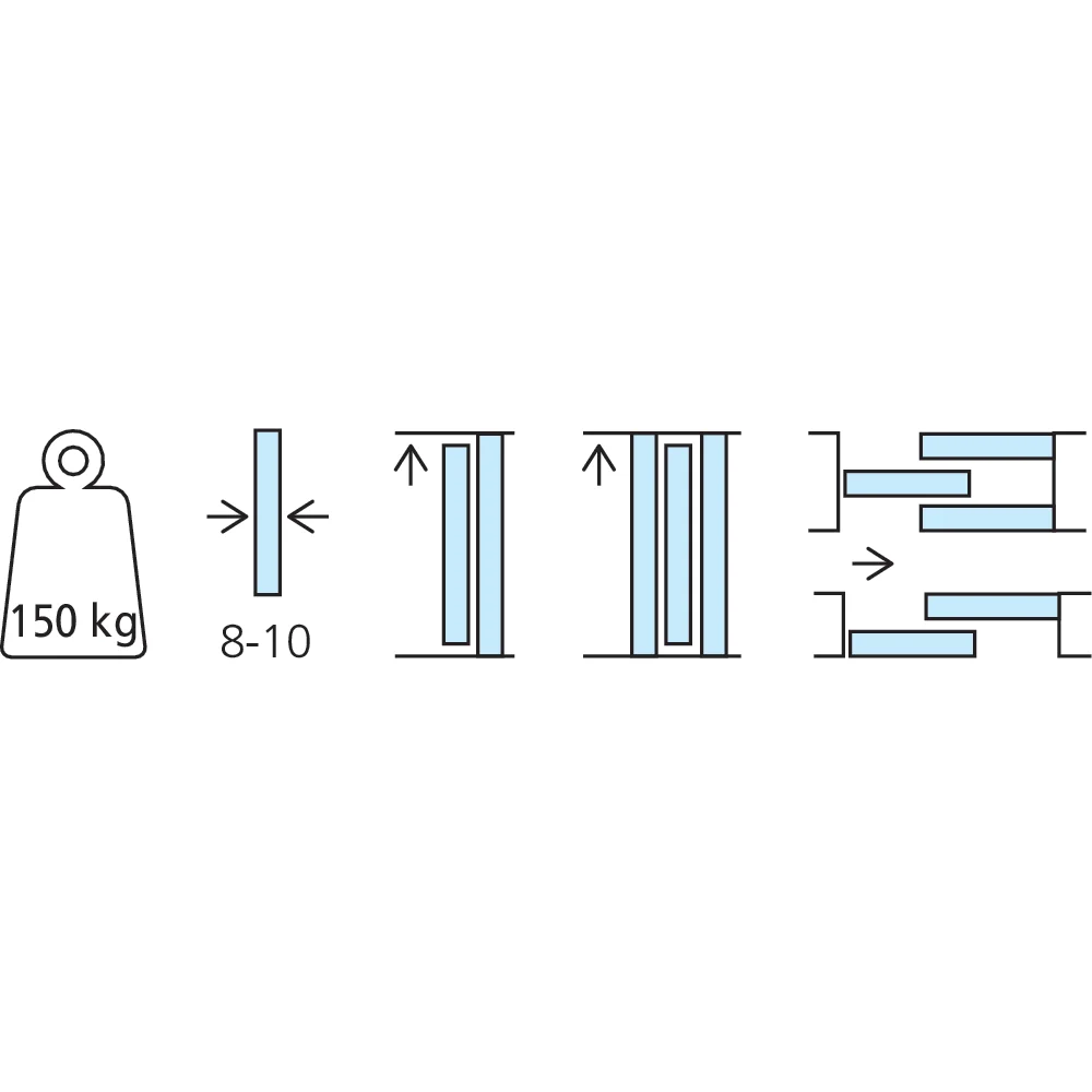 Garniture 1 porte Puro 150