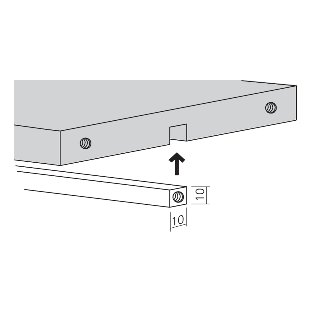 Raidisseur pour tablette de lit
