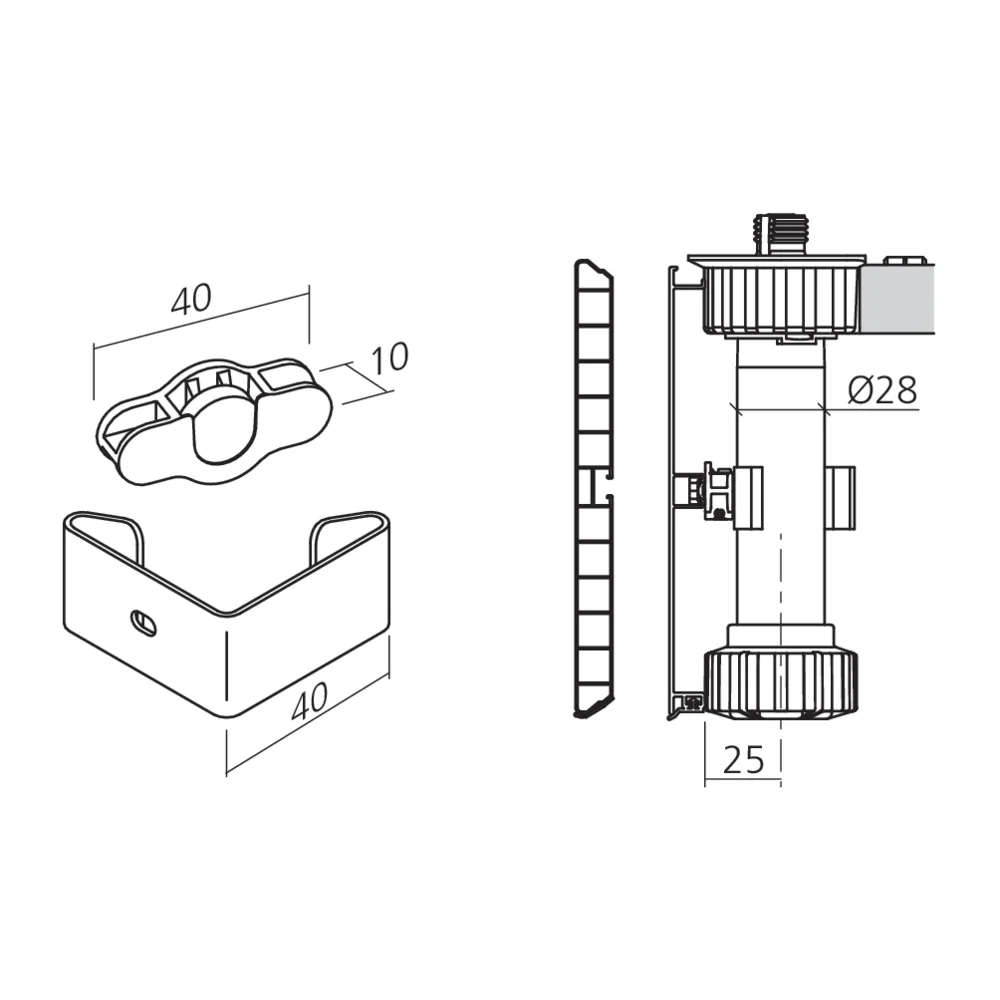 Clip magnétique pour plinthe