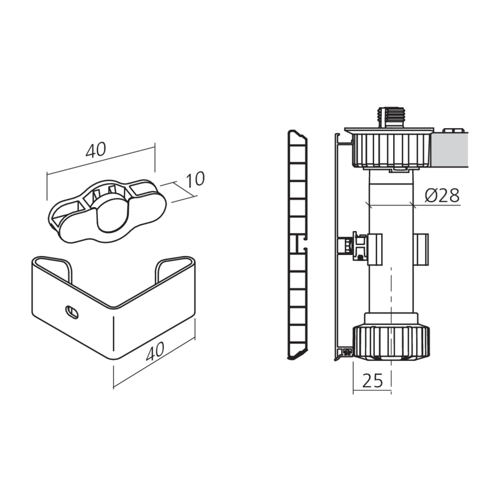Clip magnétique pour plinthe
