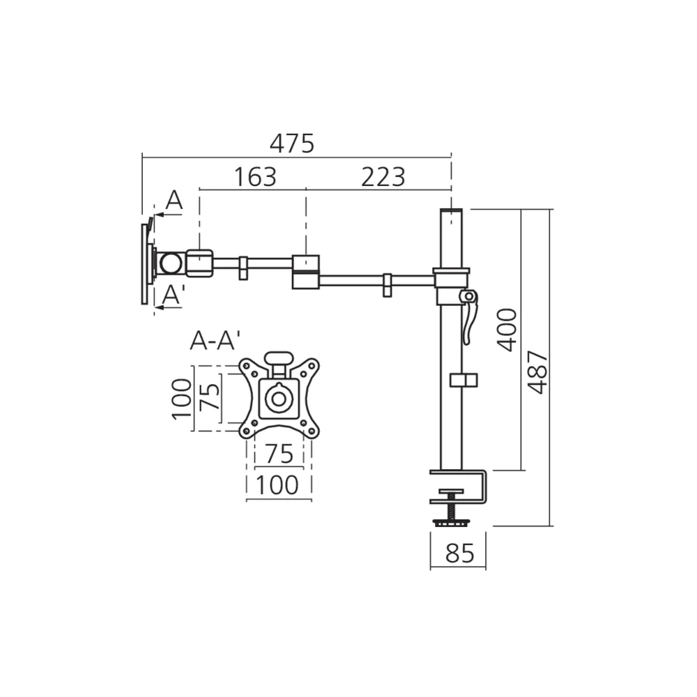 Support écran simple Vision