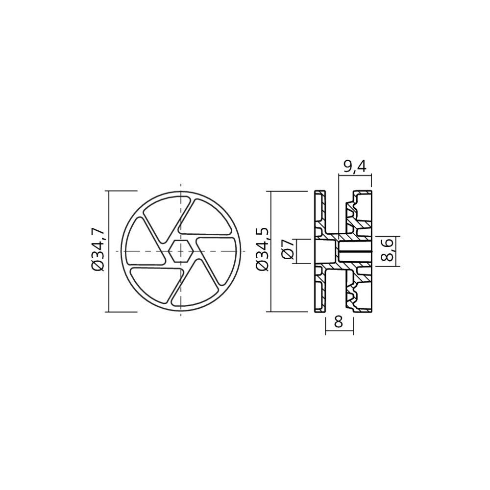 Boîtier à spirale Ø35 mm