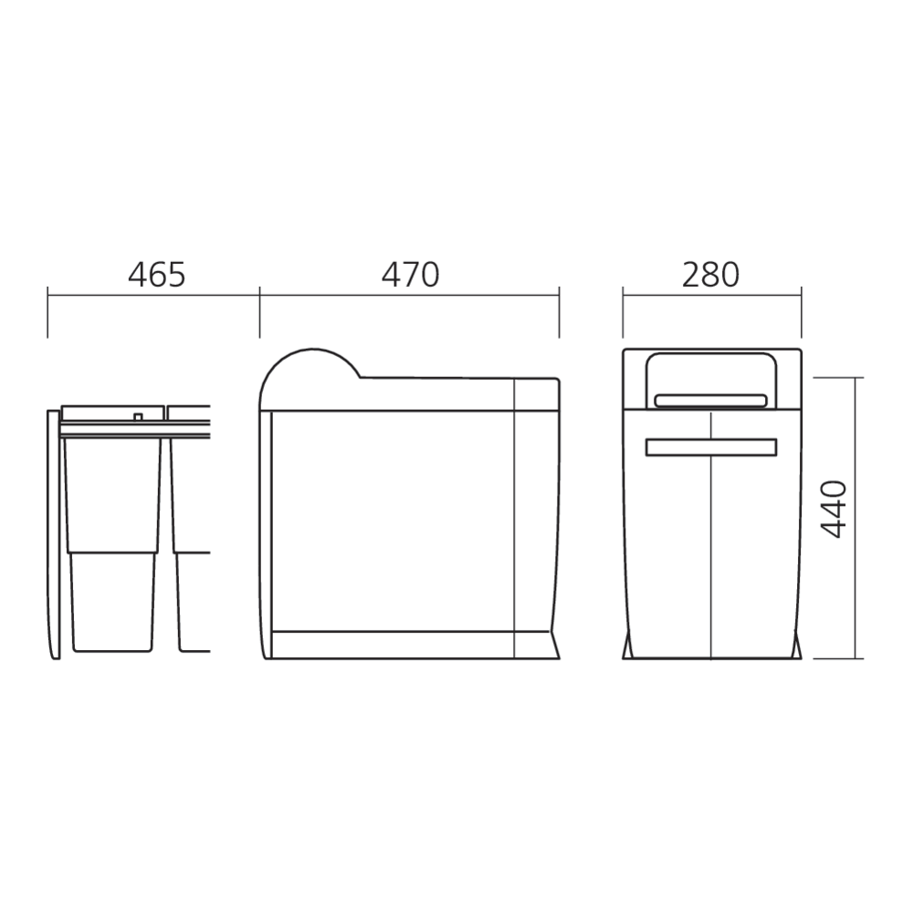 Poubelle tri sélectif 30 L