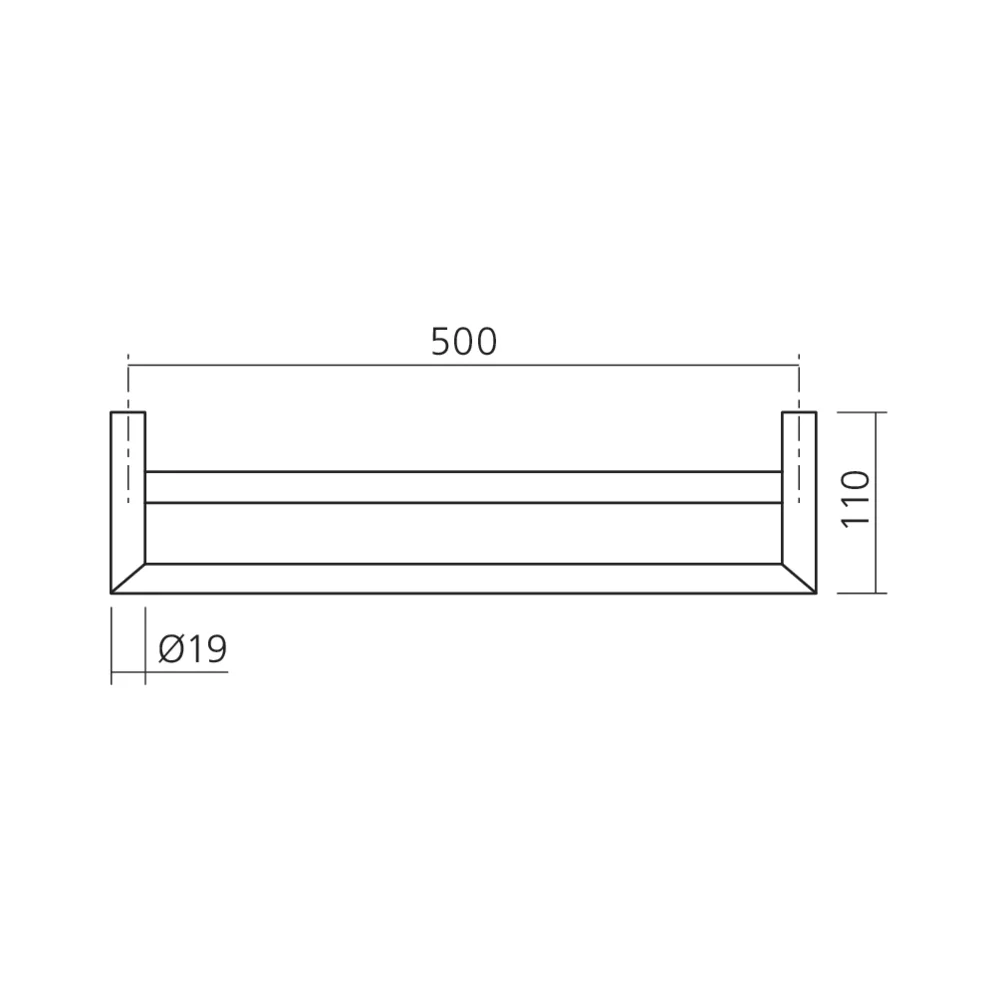 Porte-serviettes double ANGLE