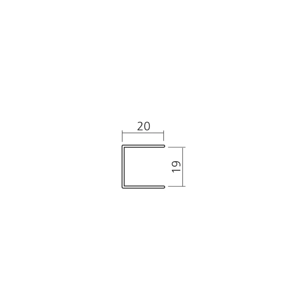 Profil de finition 20 mm