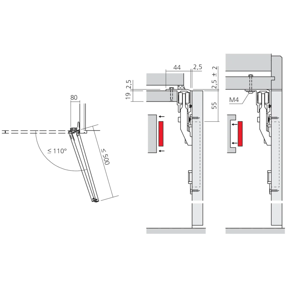 Garniture 2 portes Multifold 30W