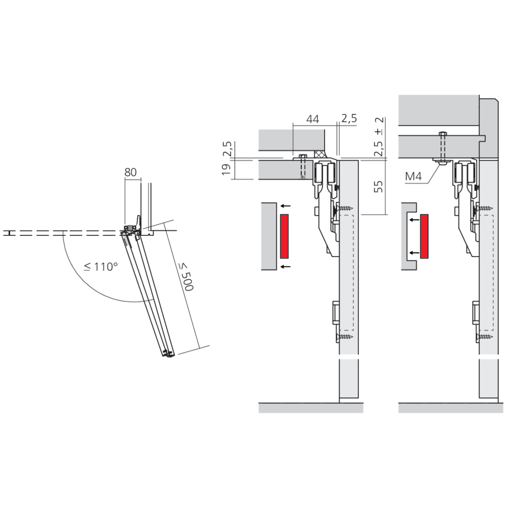 Garniture 2 portes Multifold 30W