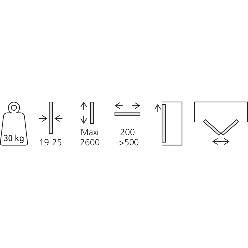 Garniture 2 portes Multifold 30W
