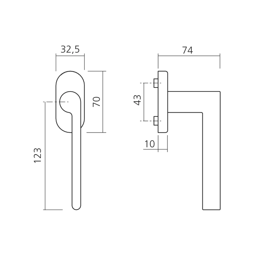 Poignée de fenêtre 1021