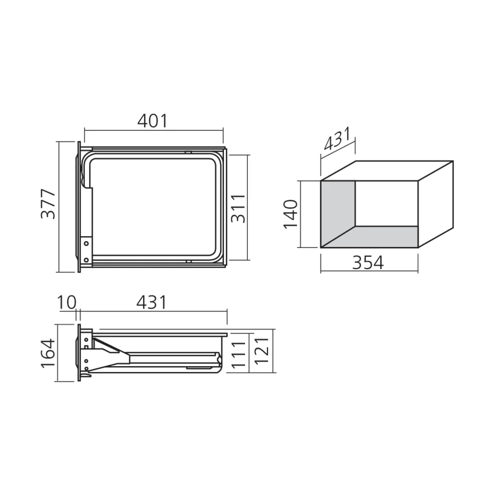 Tiroir marc à café anti-vapeur coulissant
