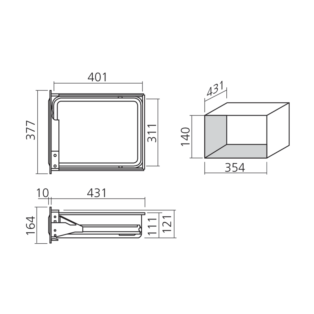 Tiroir marc à café anti-vapeur coulissant