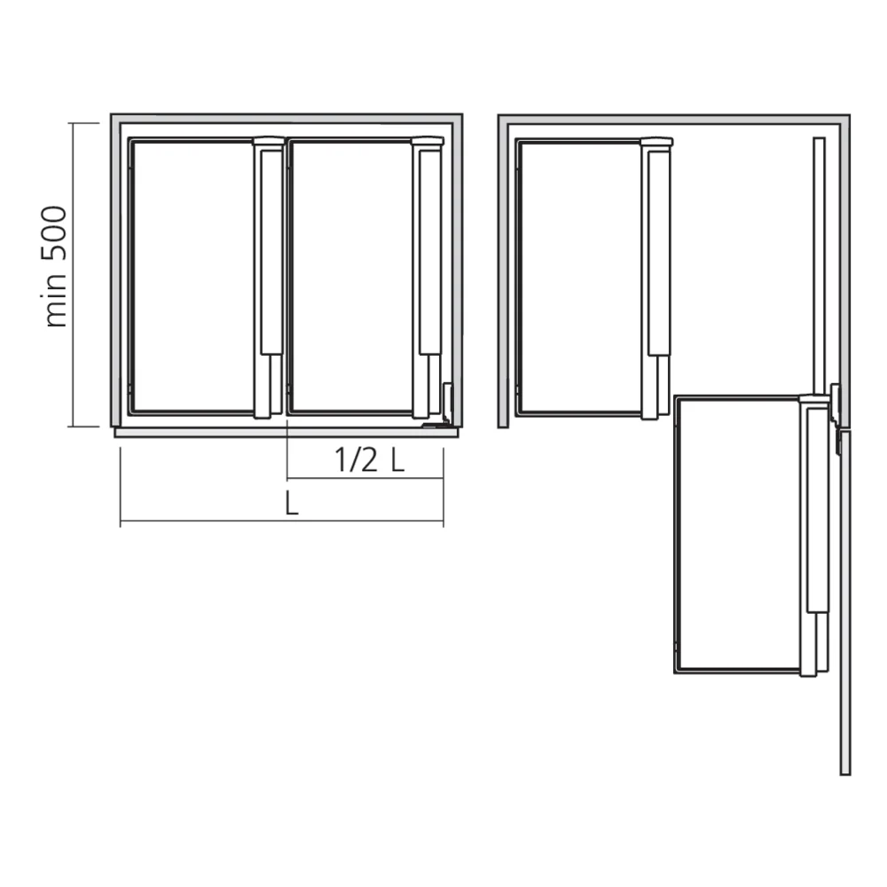 Cadre coulissant haut Pantry