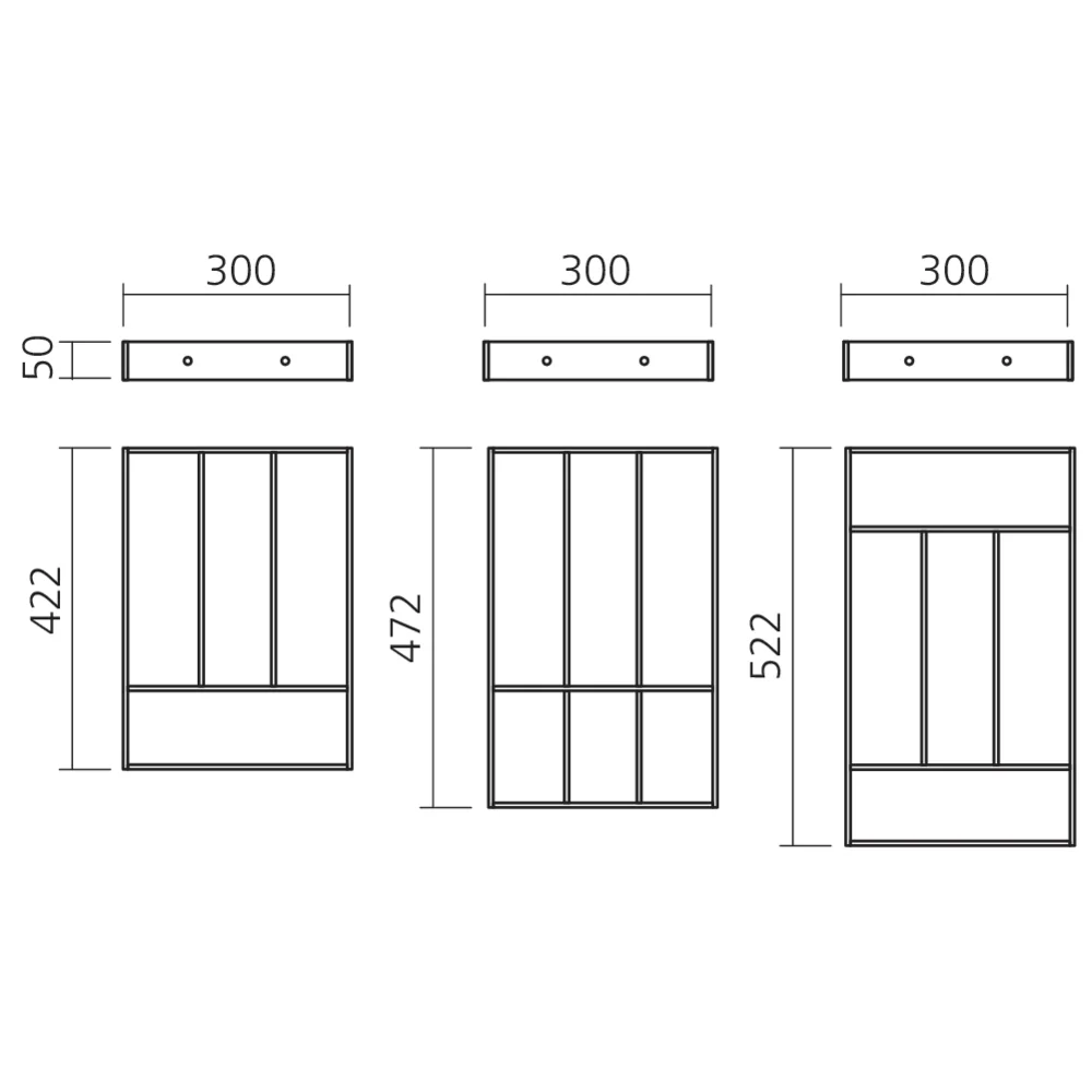 Range-couverts design bois