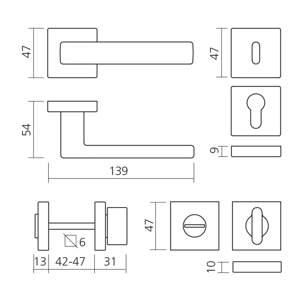Ensemble sur rosace PLANET Q