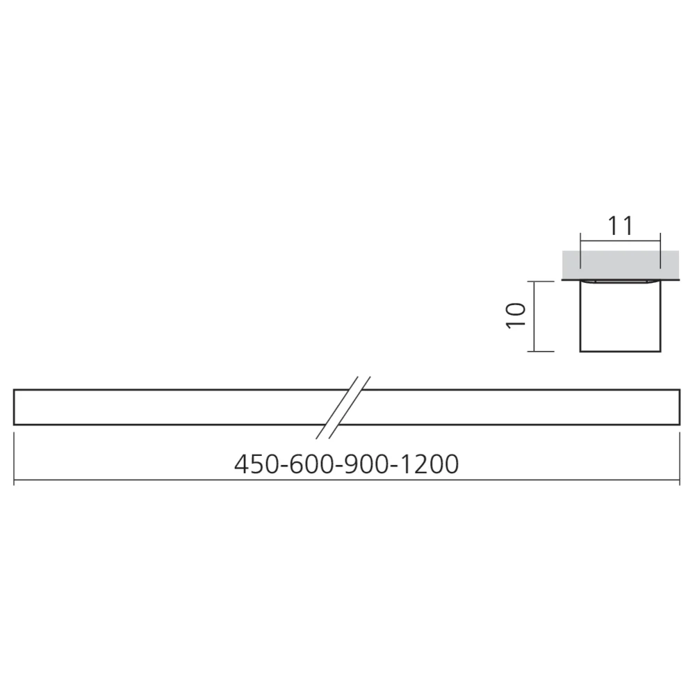 Réglette LED blanc ajustable en applique 12 V