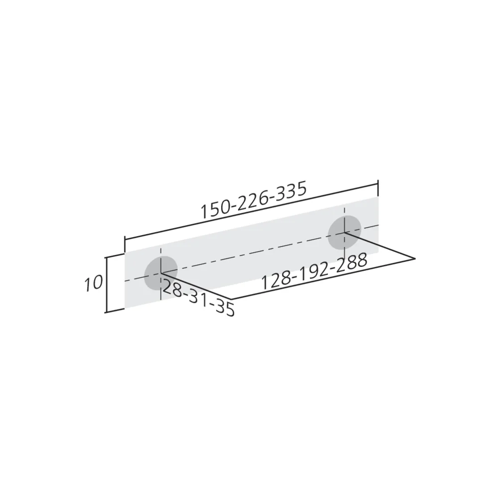 Poignée courbe en fil Ø10 mm