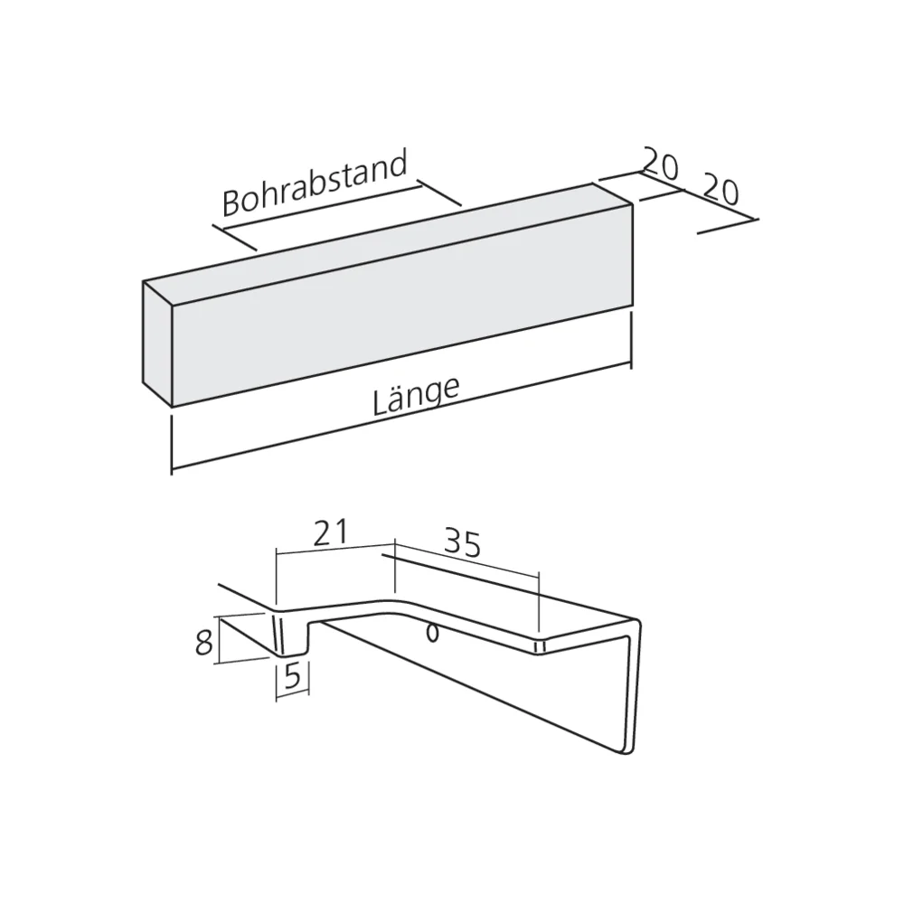 Poignée contemporaine