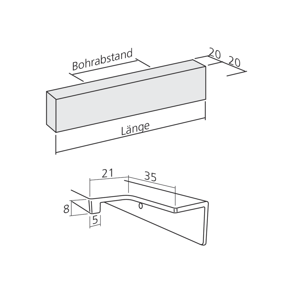 Poignée contemporaine