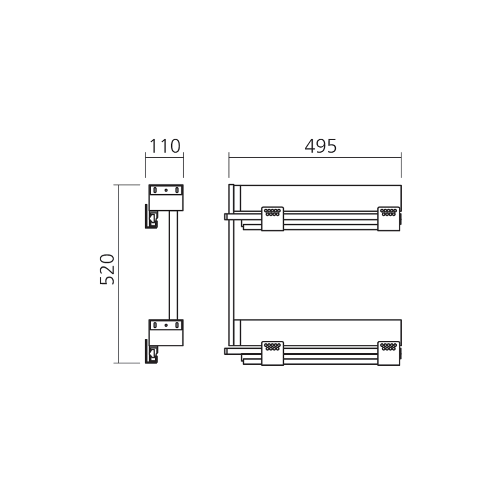 Ensemble coulissant étroit PRO