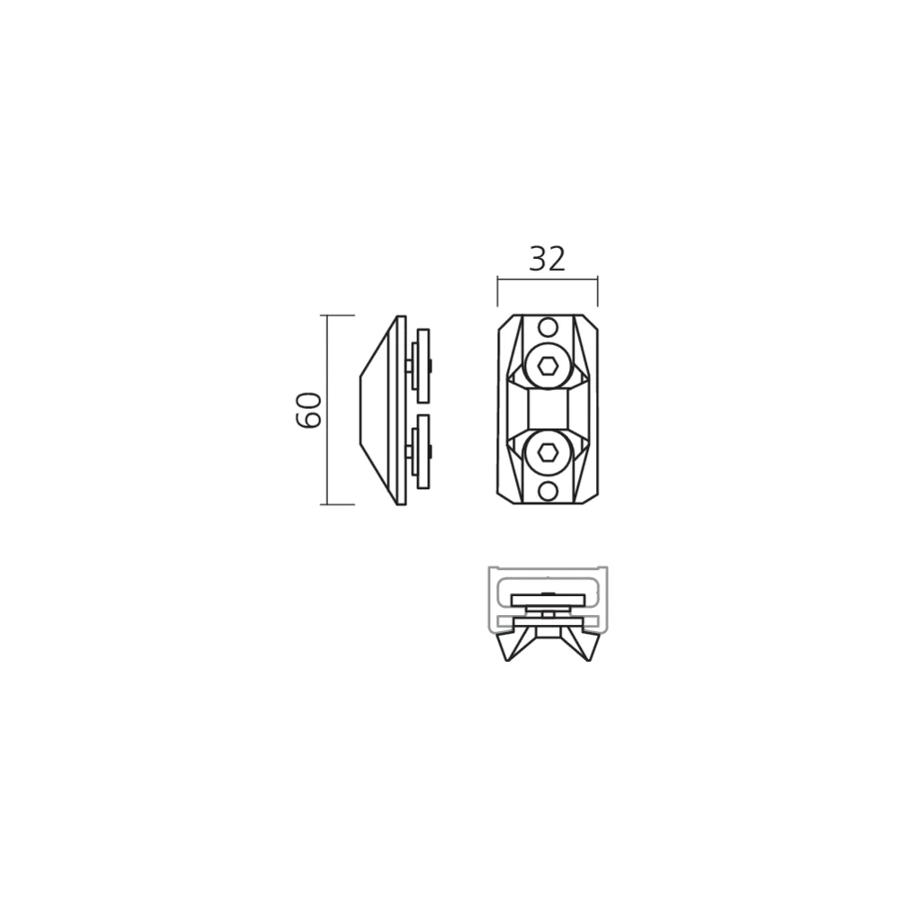 Garniture centrante pour profil mural