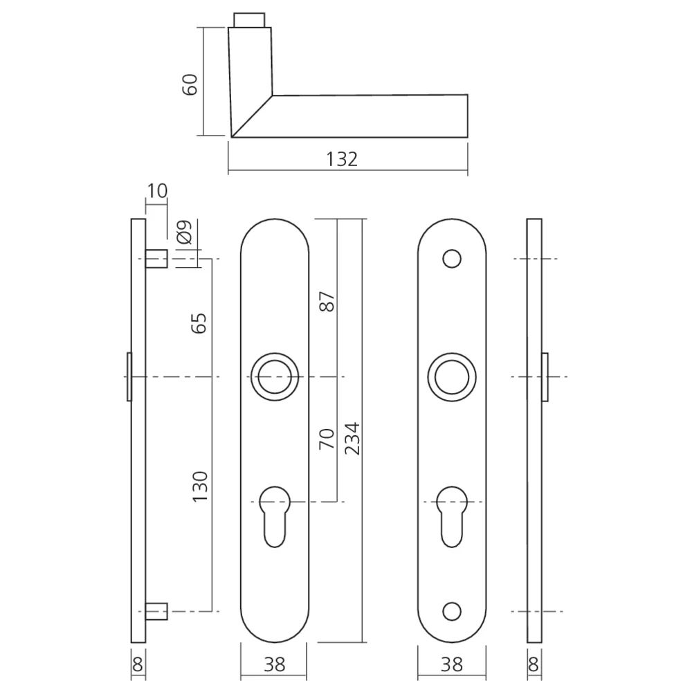 Poignée sur plaque STOCKHOLM