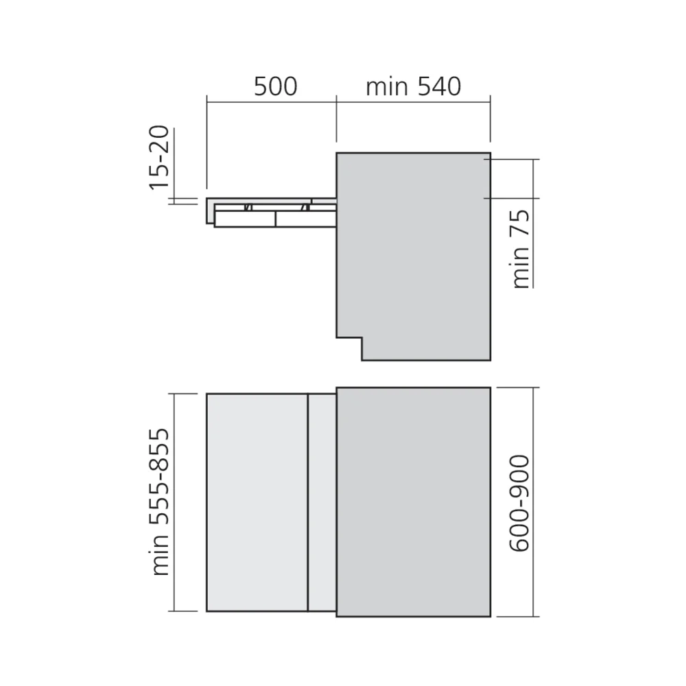 Ferrure pour espace de travail amovible OPLA