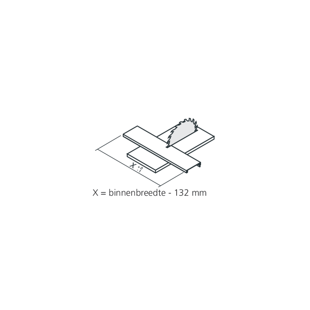 Profil pour façade à l'anglaise TANDEMBOX hauteur M