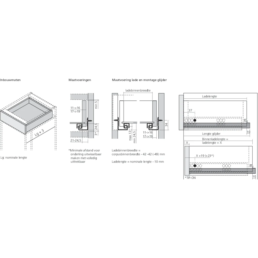 TANDEM 550H charge 30 kg sans BLUMOTION