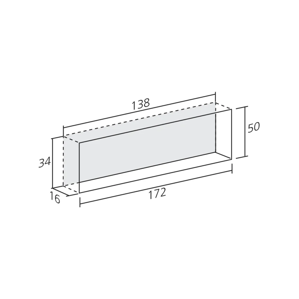 Poignée à encastrer bombée