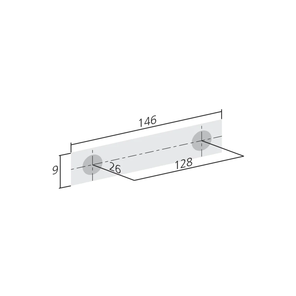 Poignée courbe en fil Ø9 mm