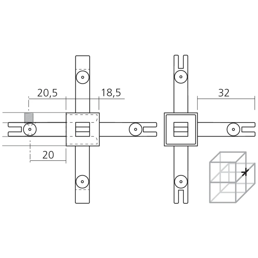 Jonction 5 voies CADRO