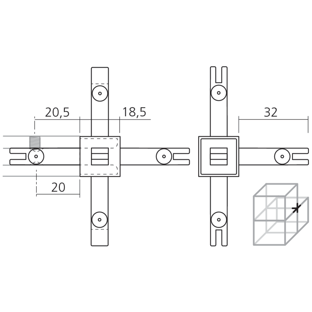 Jonction 5 voies CADRO