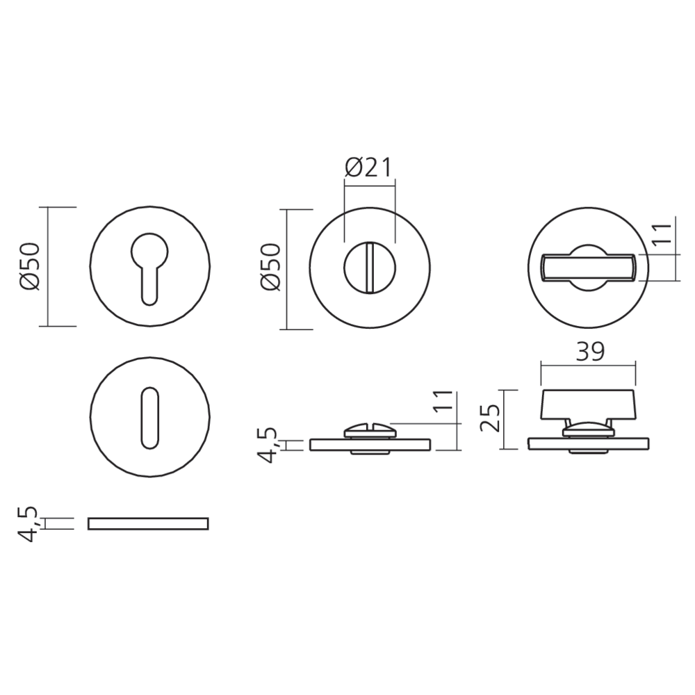 Rosaces rondes "Less is fine®"