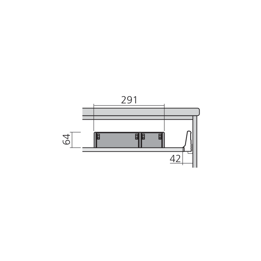 Casier range-ustensiles Elt 600/700/800