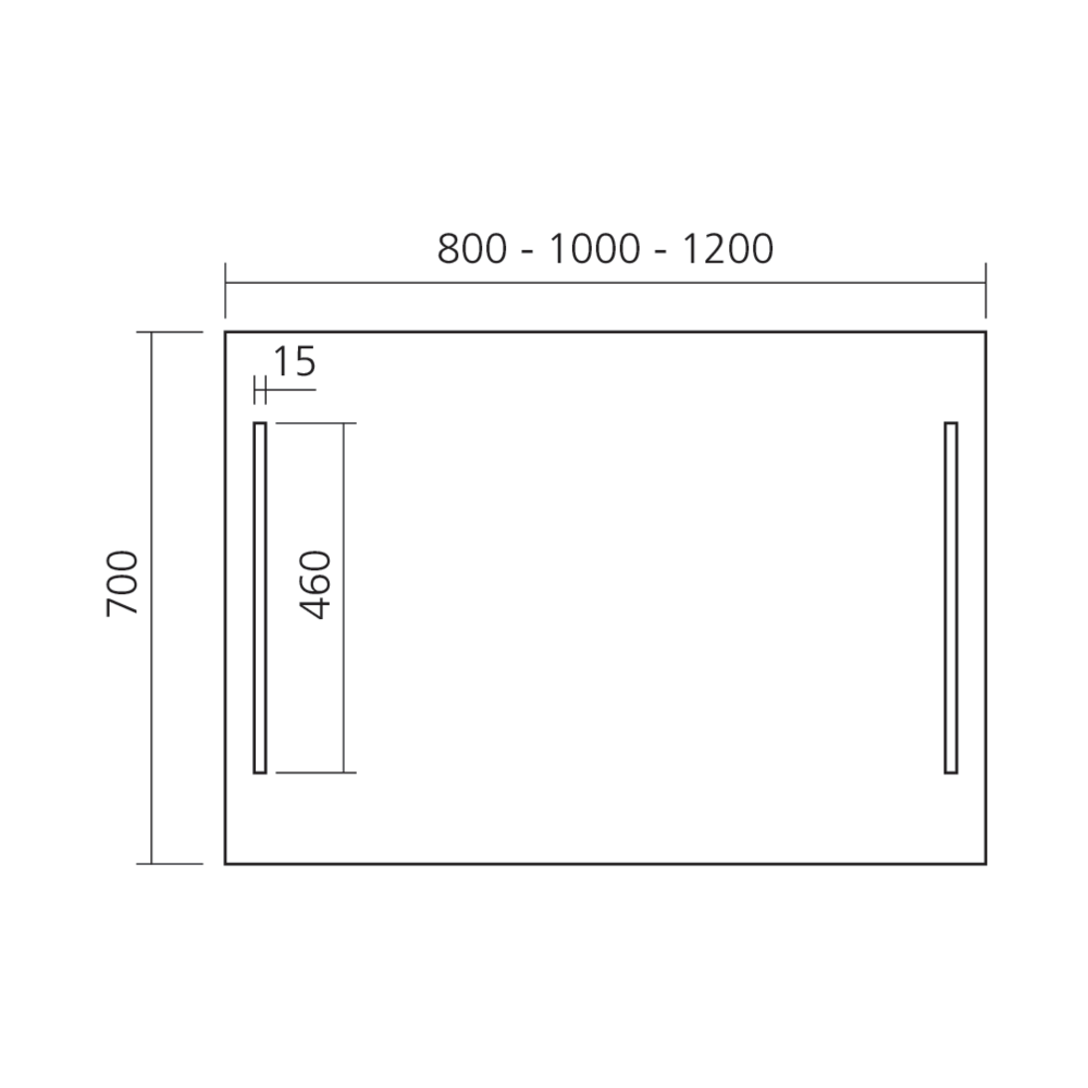 Miroir avec luminaires