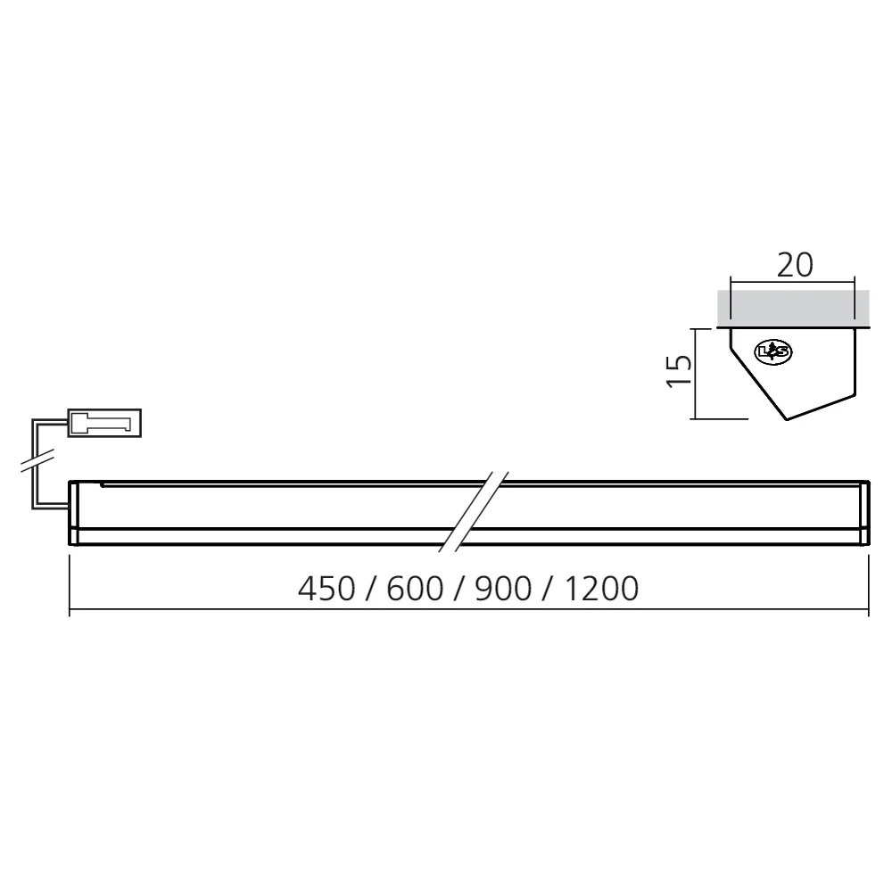 Réglette LED en applique 12 V