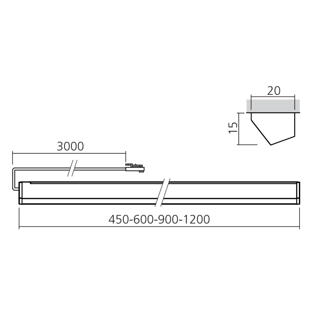 Réglette LED en applique 12 V
