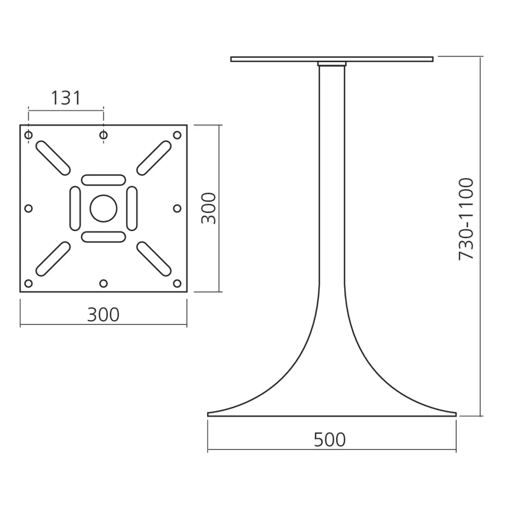 Pied de table TULIPE