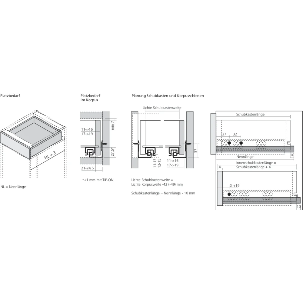 TANDEM 560H 30 kg sans BLUMOTION