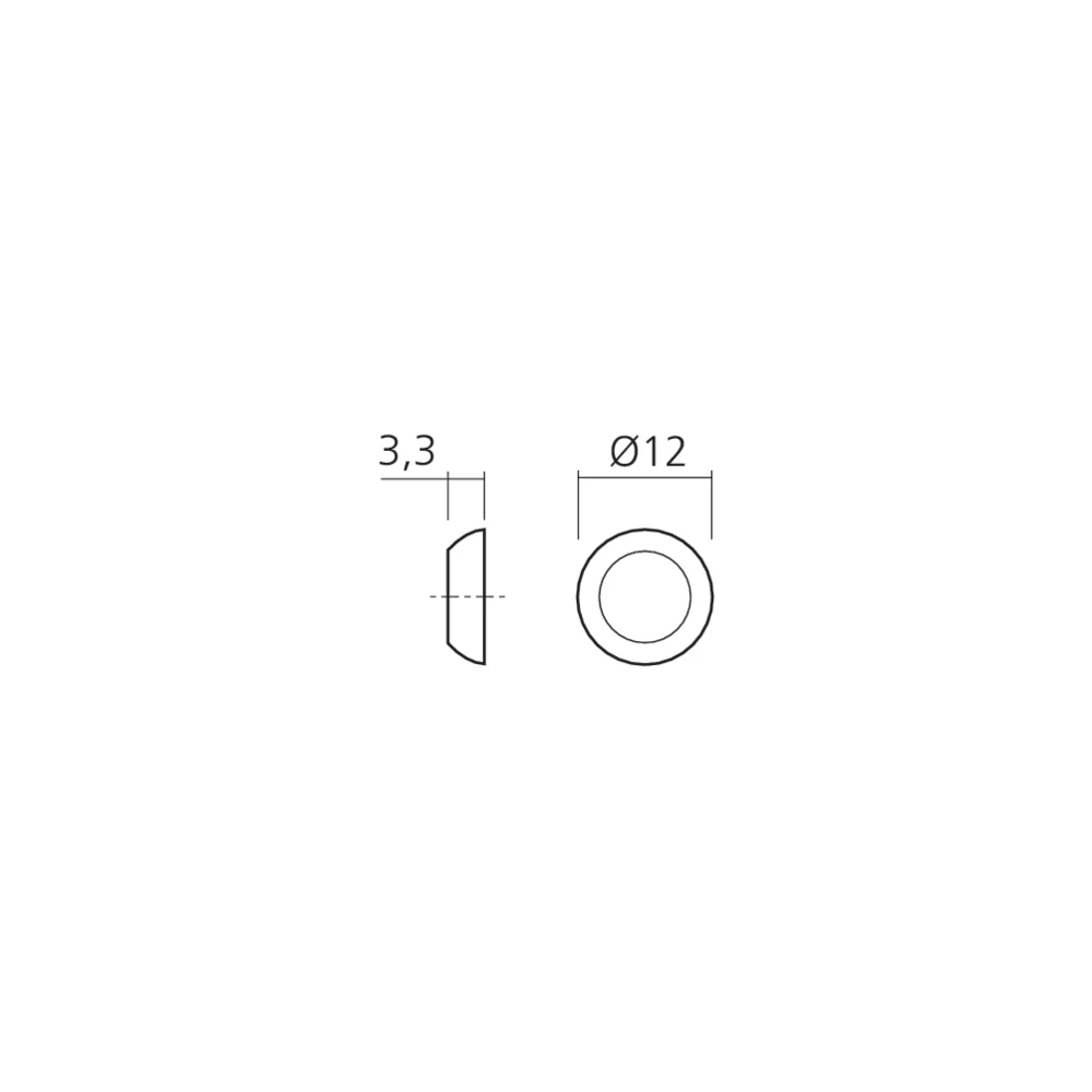 Butée de porte adhésive Ø12 mm