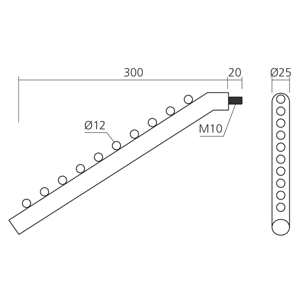 Support bras perroquet