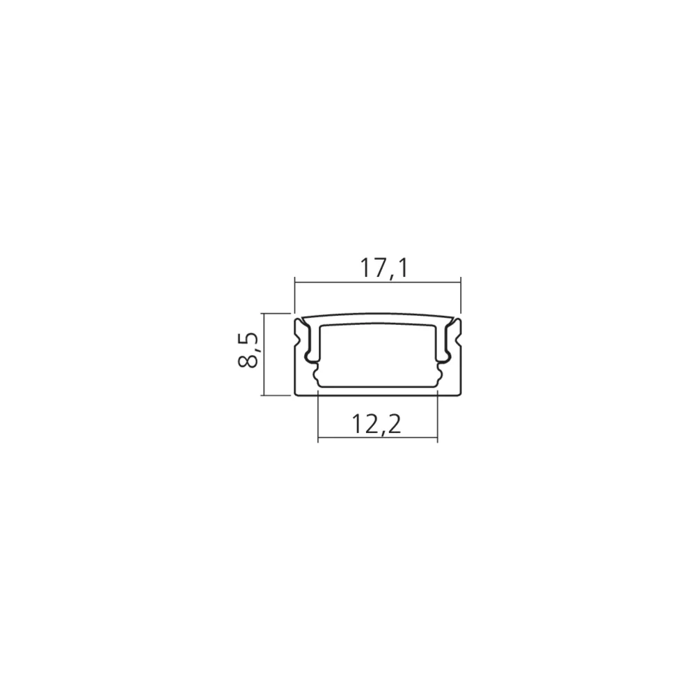 Profil en applique 17x8