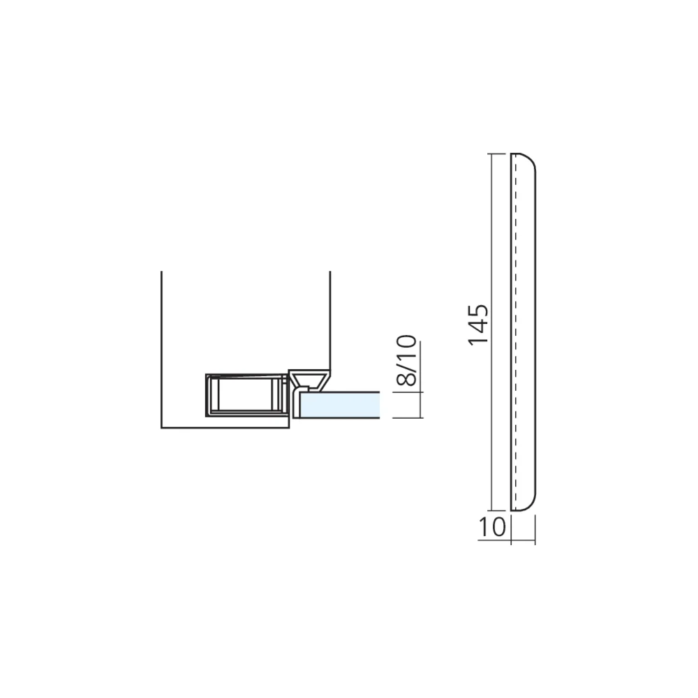 Contreplaque à coller pour porte en verre