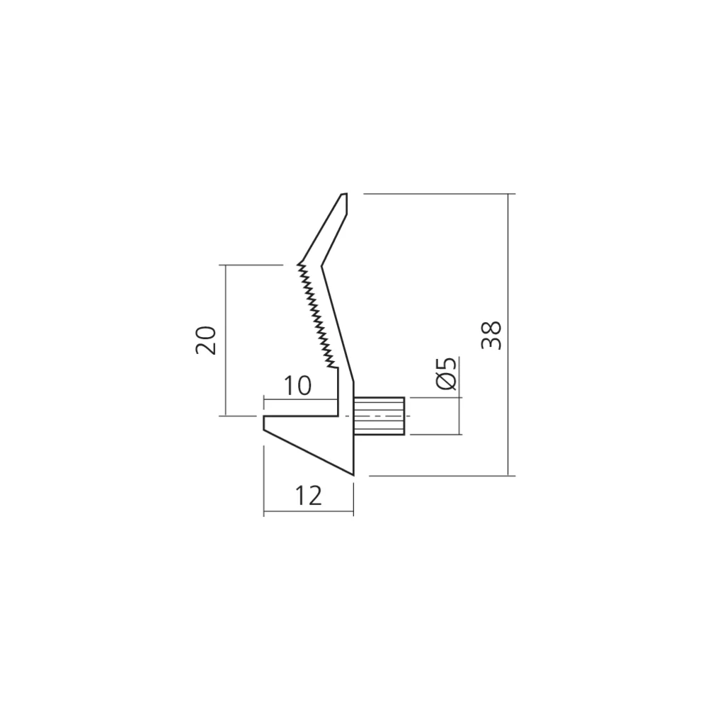 Taquet coinceur Ø5 mm